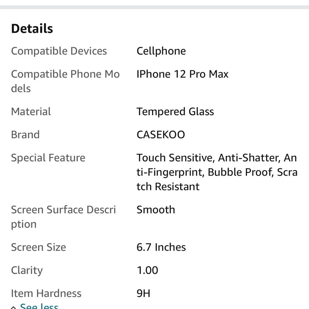 Casekoo screen protector - Picture 6 of 9